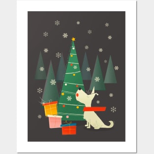 Festive cute dog Posters and Art
